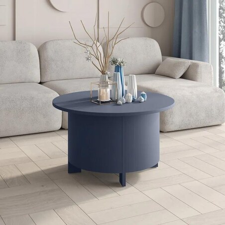 Ława okrągła SALVO AC 80x80 granatowa