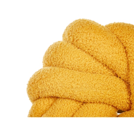 Poduszka dekoracyjna boucle supeł 31 x 31 cm żółta AKOLA