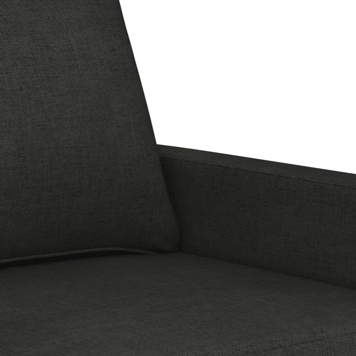 vidaXL Sofa 2-osobowa, czarna, 120 cm, tapicerowana tkaniną