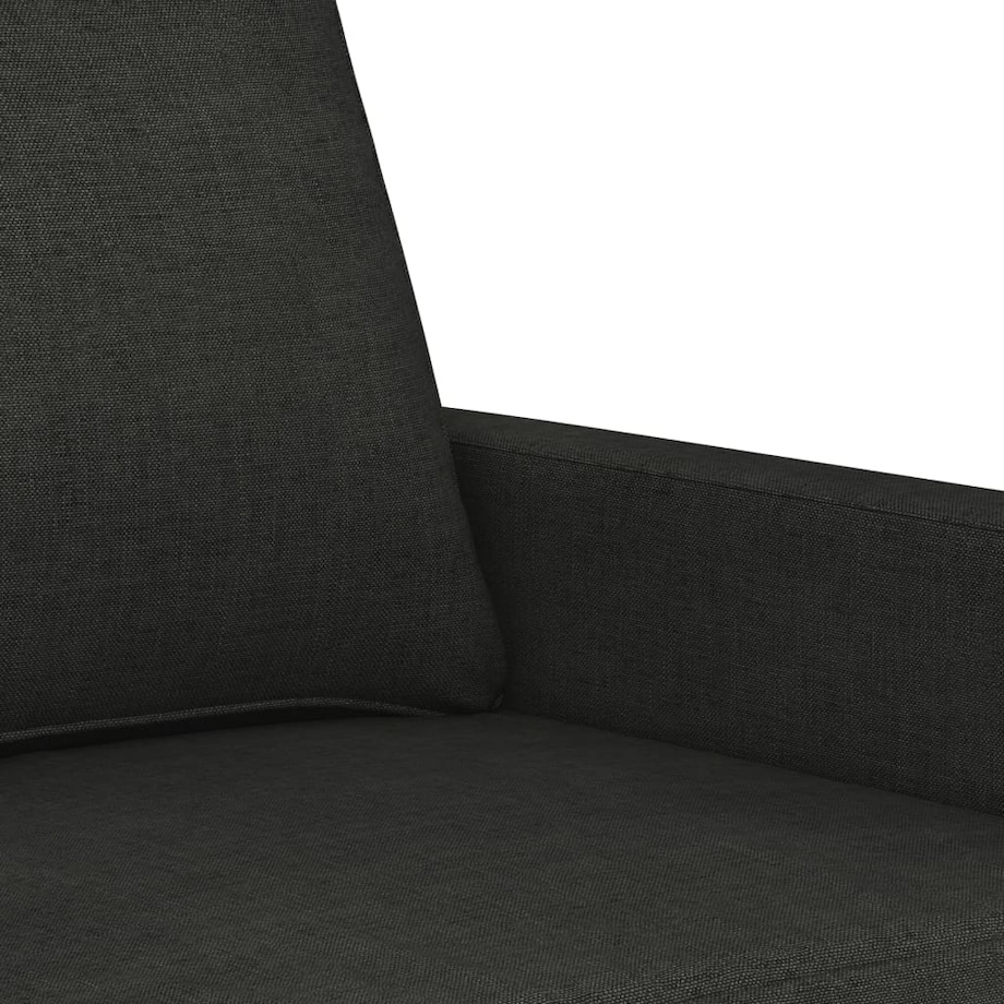 vidaXL Sofa 2-osobowa, czarna, 120 cm, tapicerowana tkaniną
