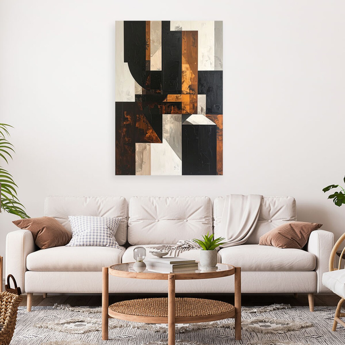 Obraz do salonu sypialni biura loftu, Abstrakcja tekstura brązowy