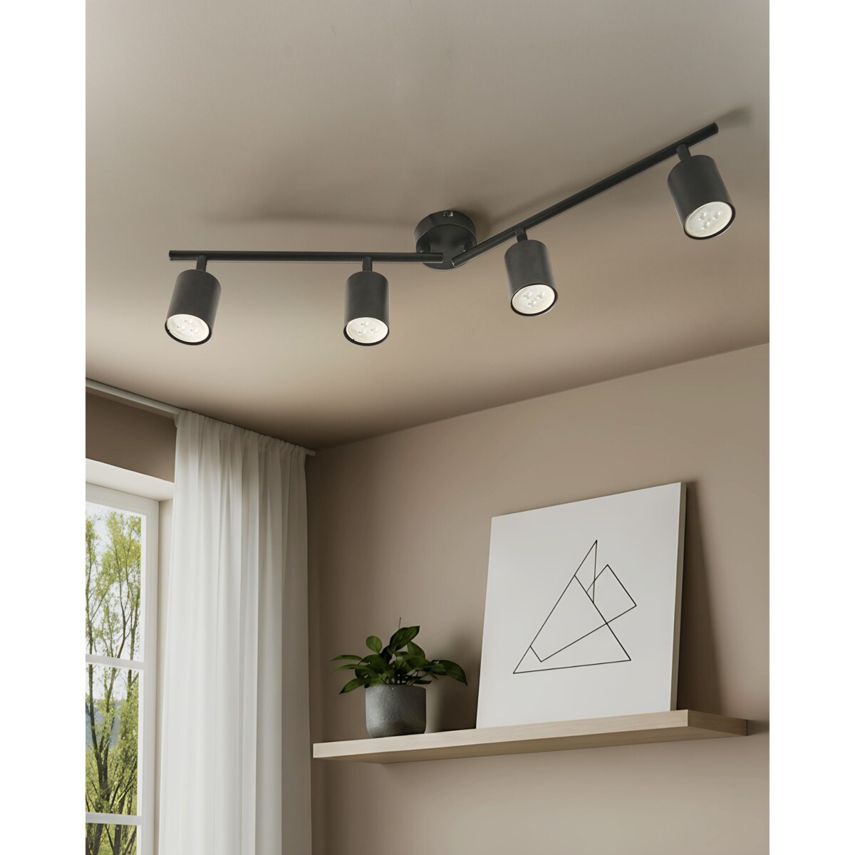 Lampa spot 4-punktowa NYANDO Metal Czarny