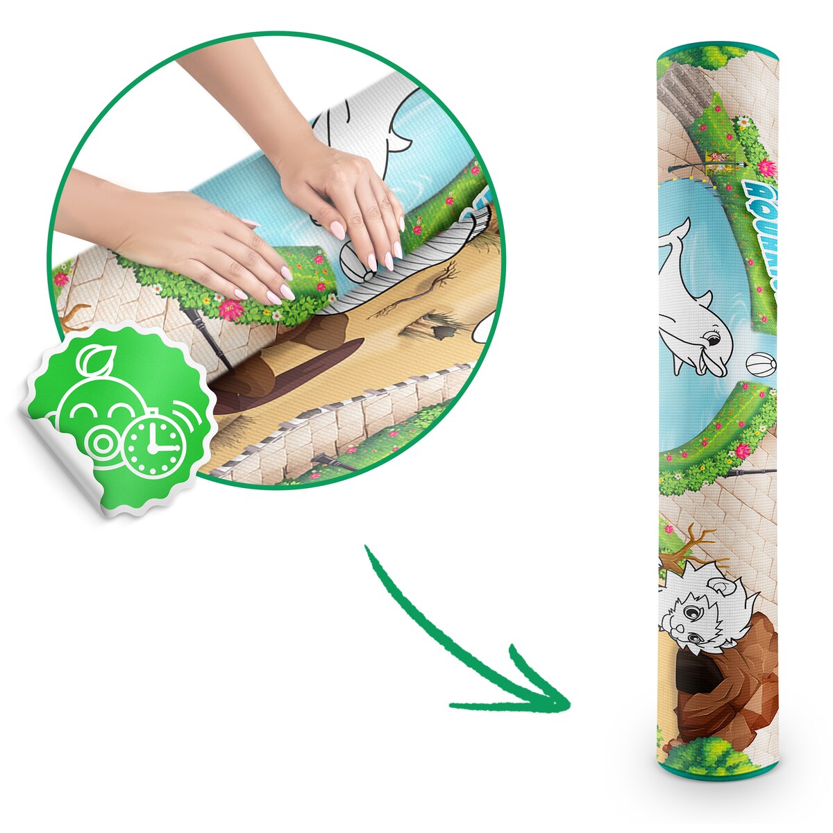 Mata edukacyjna piankowa dywan do malowania 92x120 cm zmywalna Ricokids