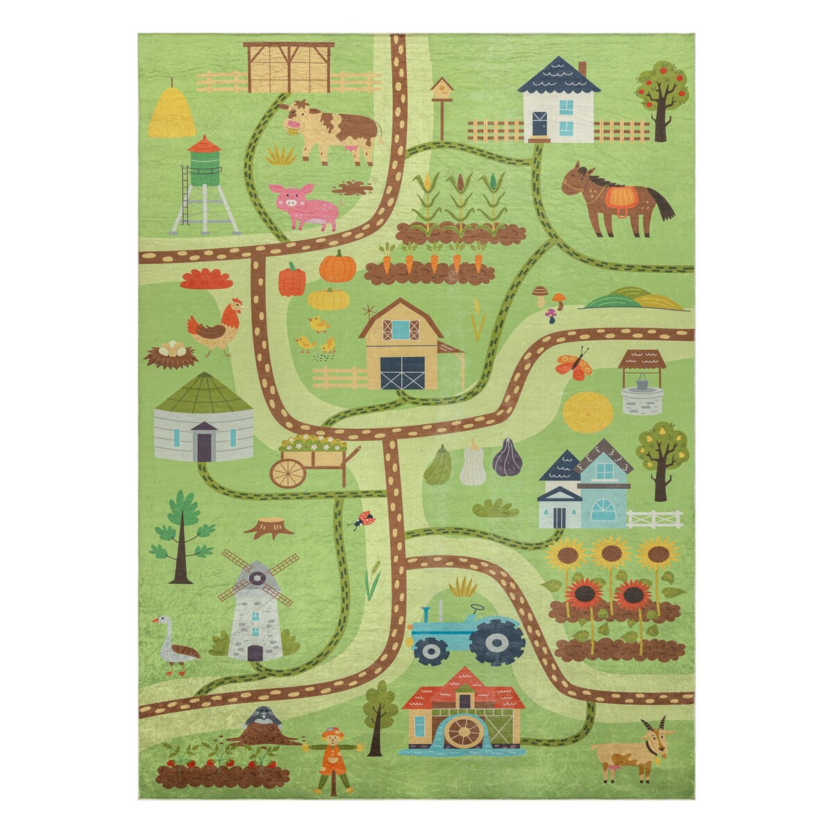 Dywan do prania BAMBINO 50200 Wioska, ulice, 200x290 cm