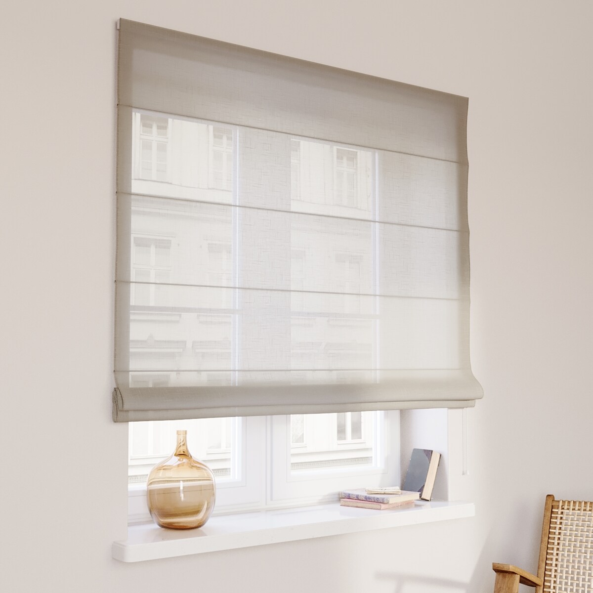 Roleta rzymska Capri 120x150 prześwitujący beżowy