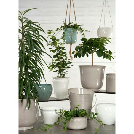 3 szt. DONICA SHELL metalowa biała