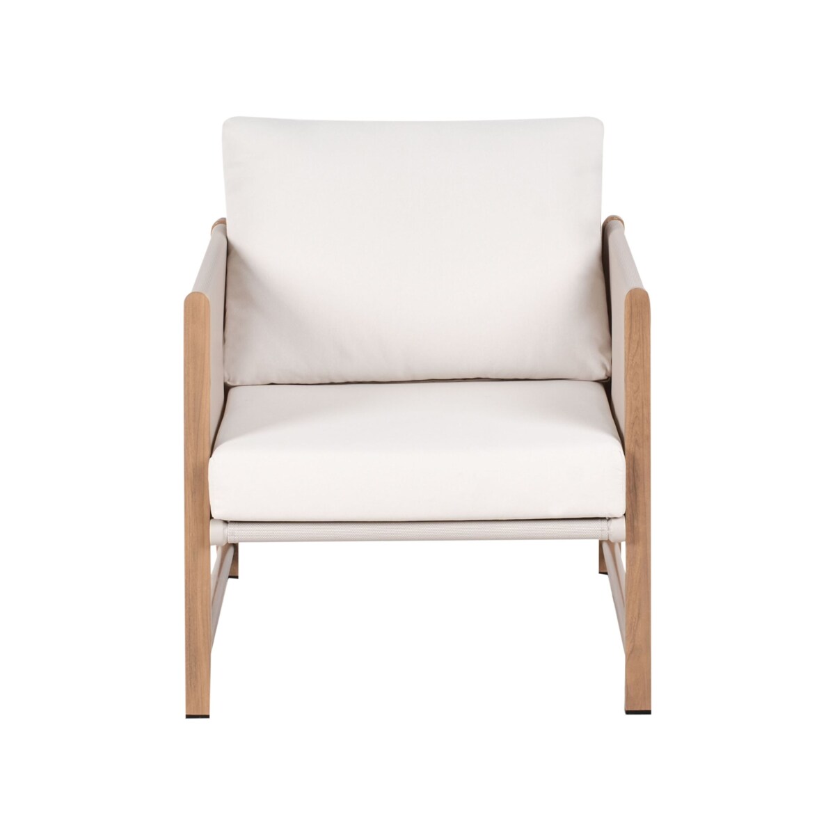 Zestaw ogrodowy ze stolikiem i otomaną dla 5 osób NOLA Metal Jasnobeżowy