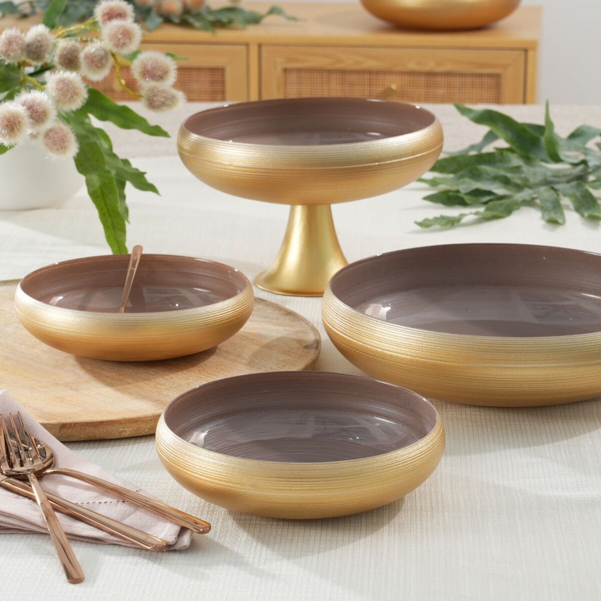 VILLA ITALIA Salaterka szklana 26 cm MOCCATTO