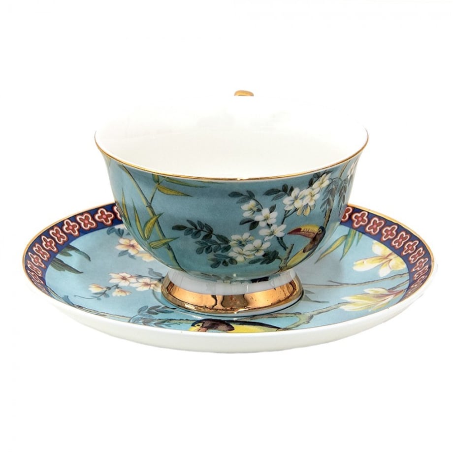 Filiżanka ze spodkiem porcelanowa 200 ml Birds&Flowers