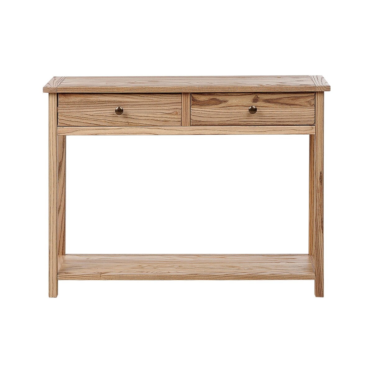 Konsola 2 szuflady 100 cm jasne drewno SALTON