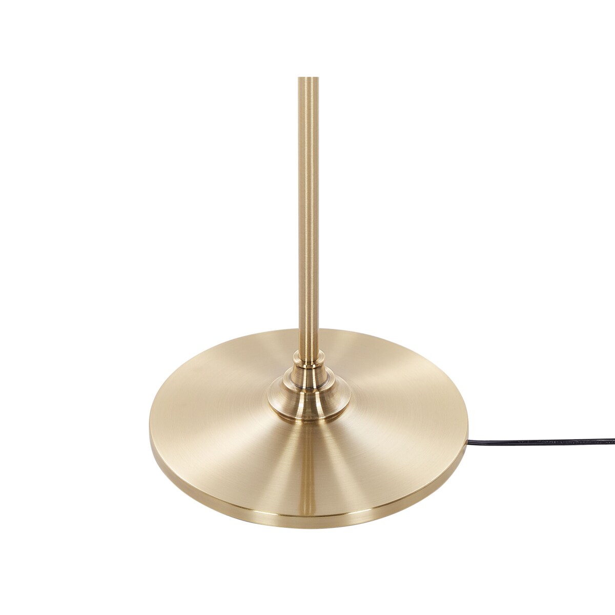 Lampa podłogowa metalowa mosiężno-biała TORYSA