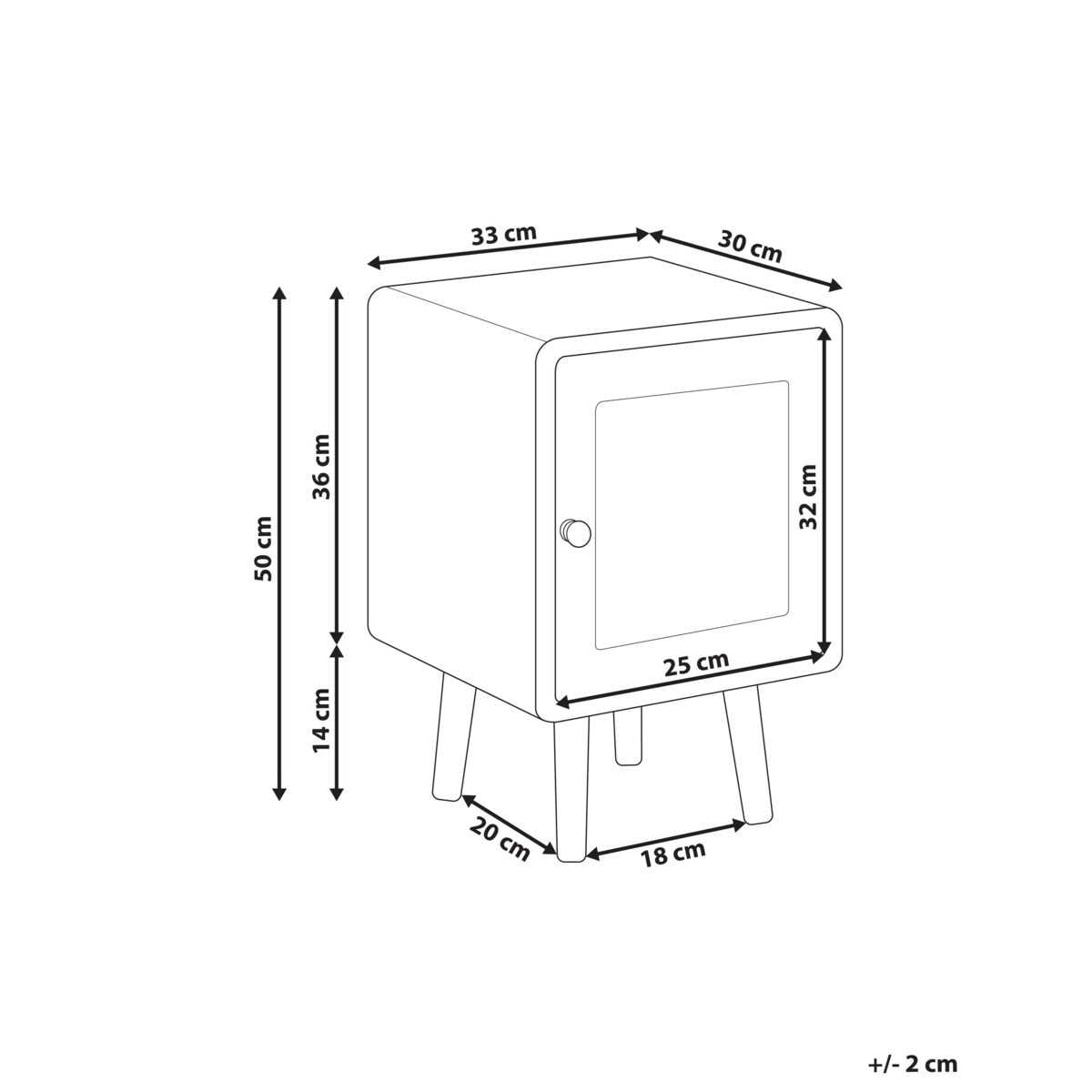 Szafka nocna LEFROY Drewno Czarny