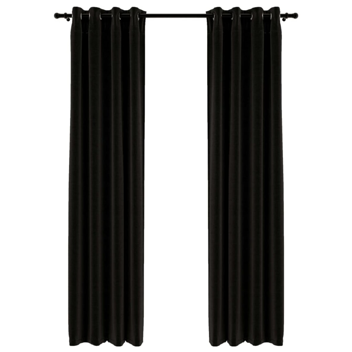 vidaXL Zasłony stylizowane na lniane, 2 szt., antracyt, 140x245 cm