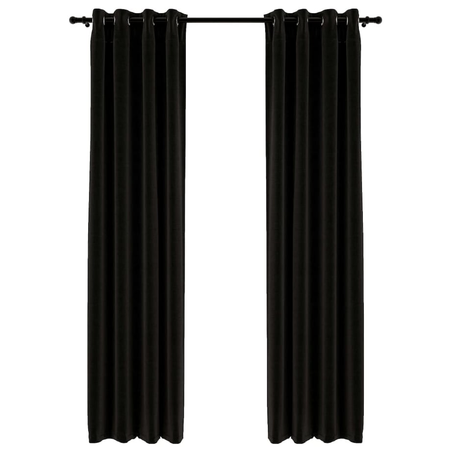 vidaXL Zasłony stylizowane na lniane, 2 szt., antracyt, 140x245 cm