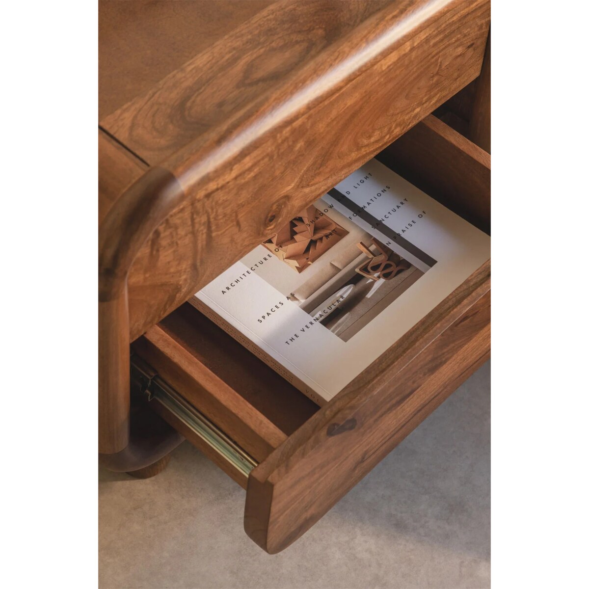 Szafka nocna z drewna mango, 50x45 cm, Gina