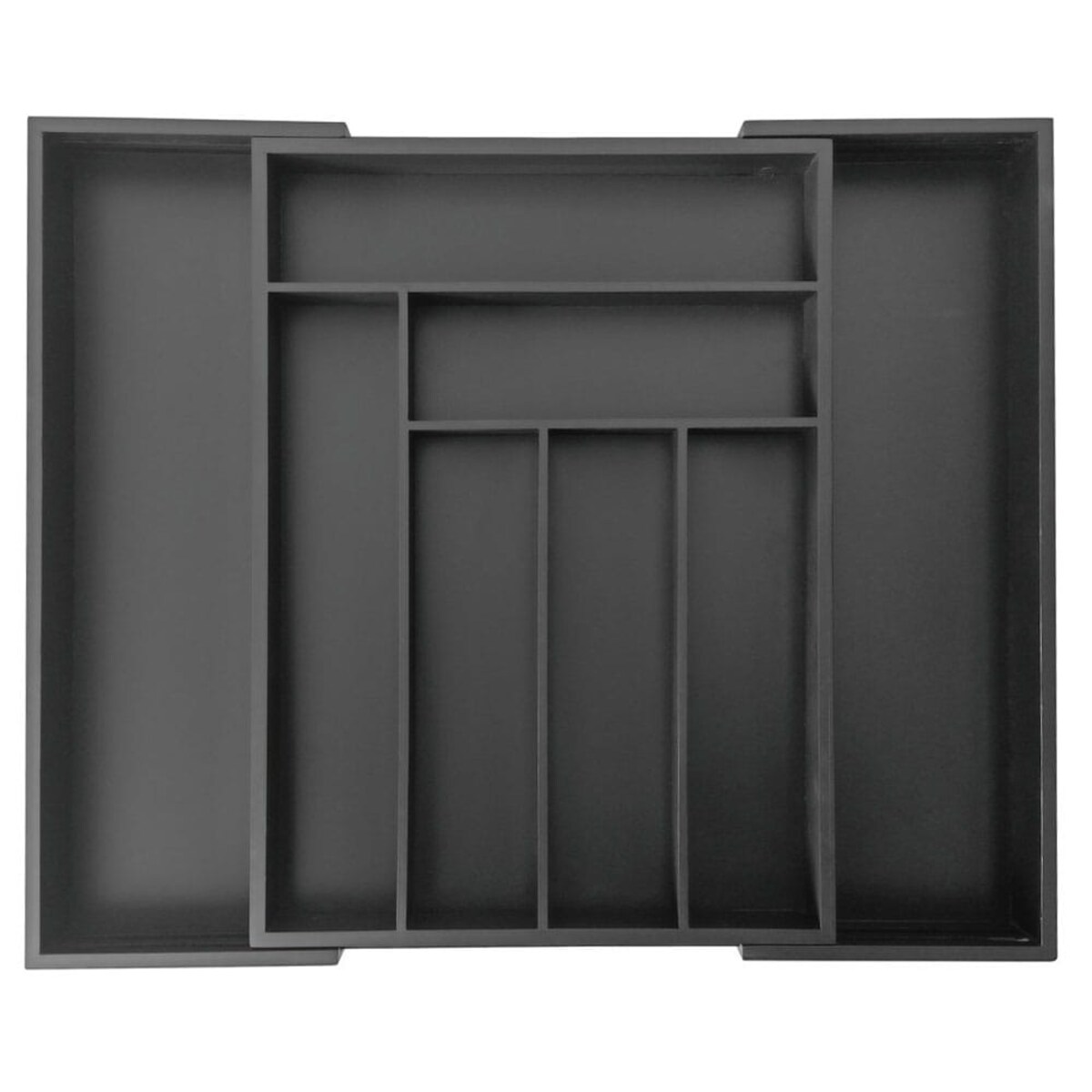 Wkład organizer do szuflady na sztućce rozsuwany czarny KINGHOFF