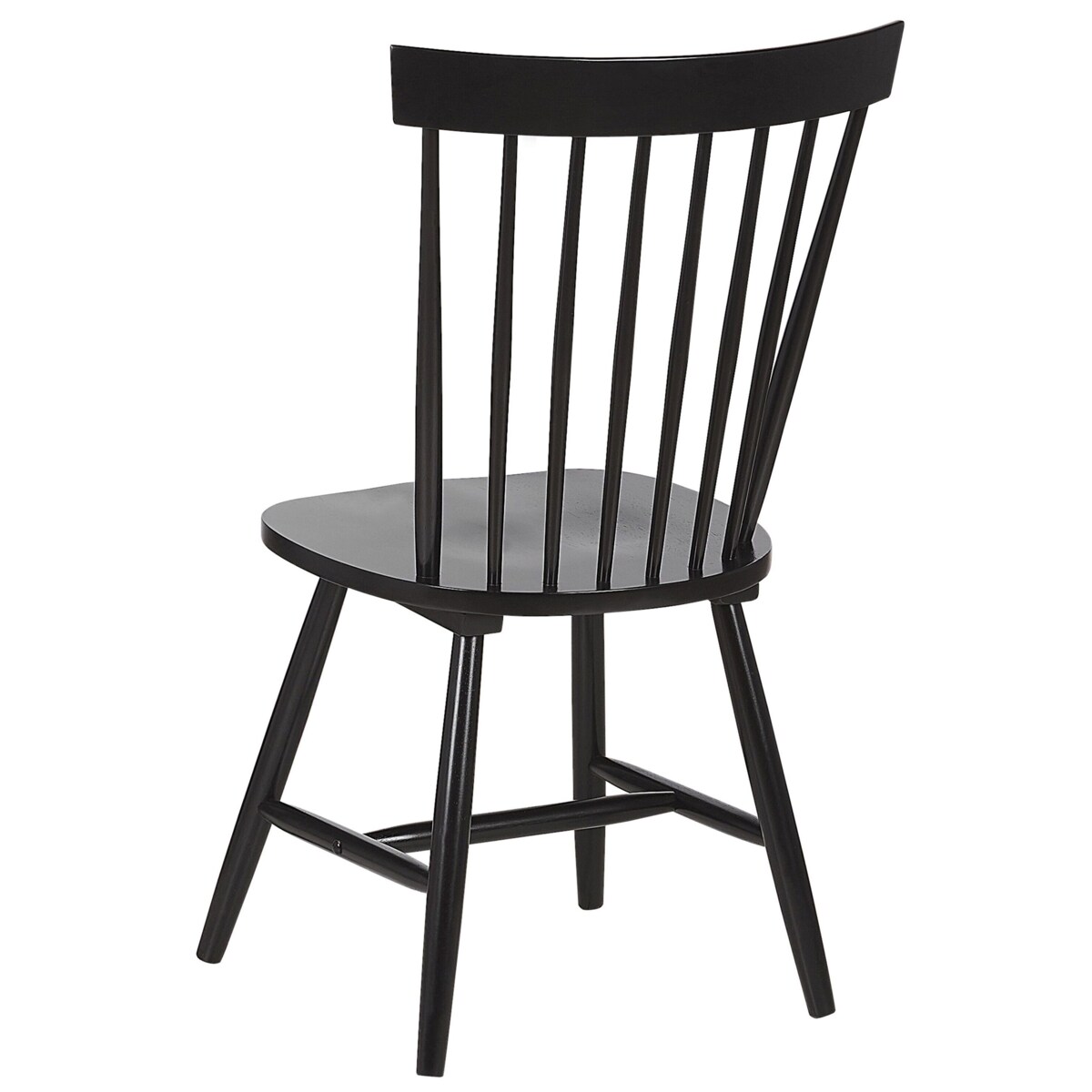 Zestaw 2 krzeseł do jadalni drewniany czarny BURGES