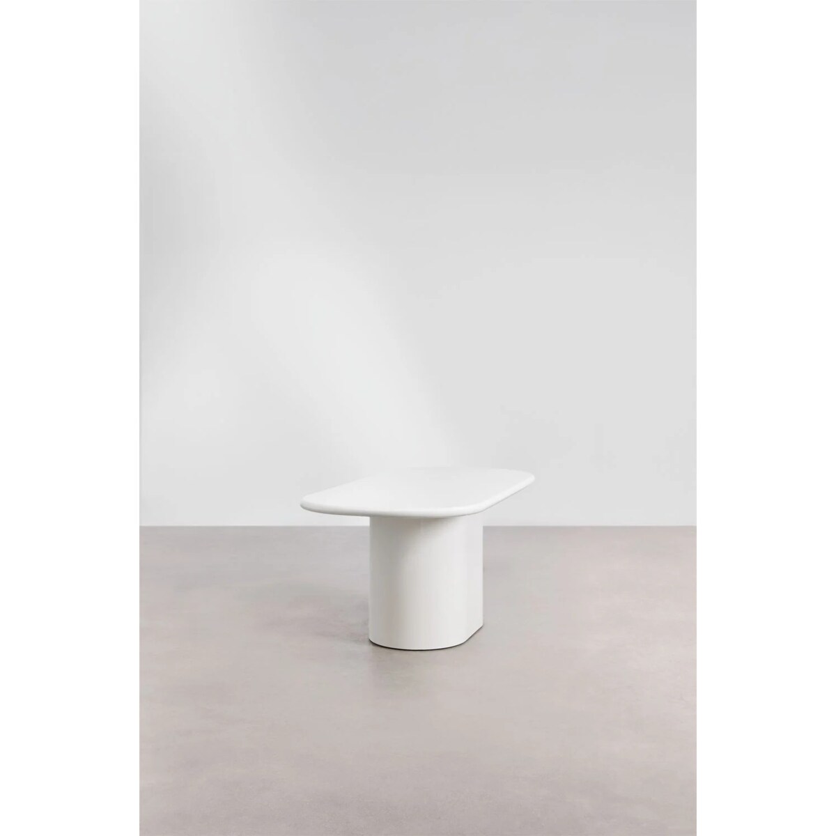 Stół owalny biały, glossy, 200x105 cm z MDF Milford