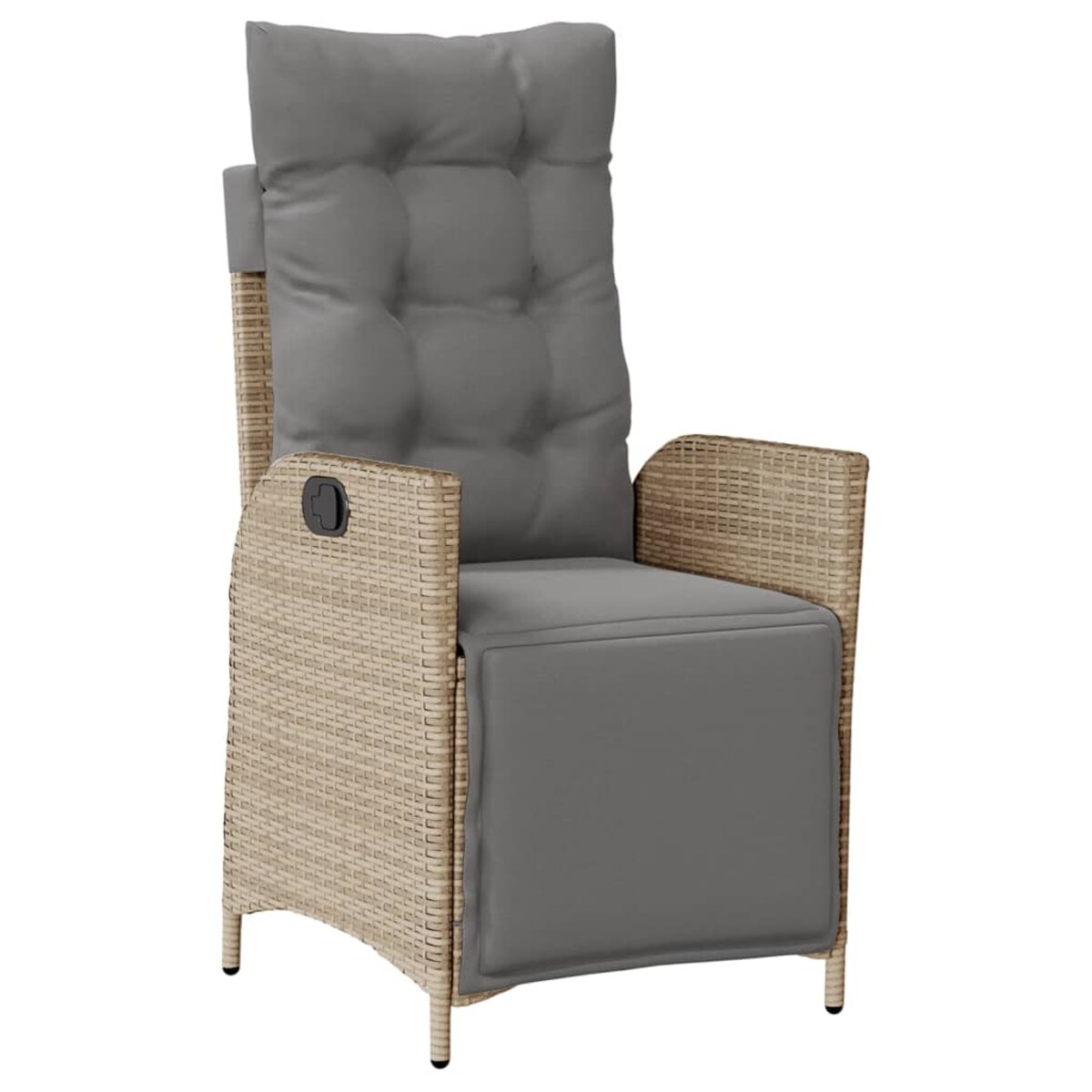 vidaXL 7-cz. zestaw mebli ogrodowych z poduszkami, beżowy, polirattan