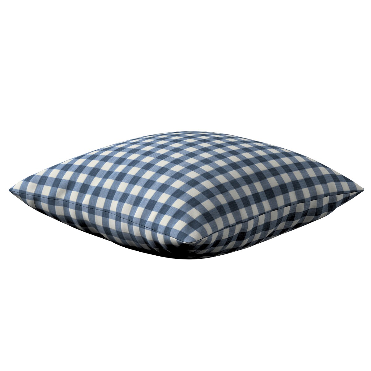 Poszewka Kinga na poduszkę 60x60 granatowo-biała kratka (1,5x1,5cm)