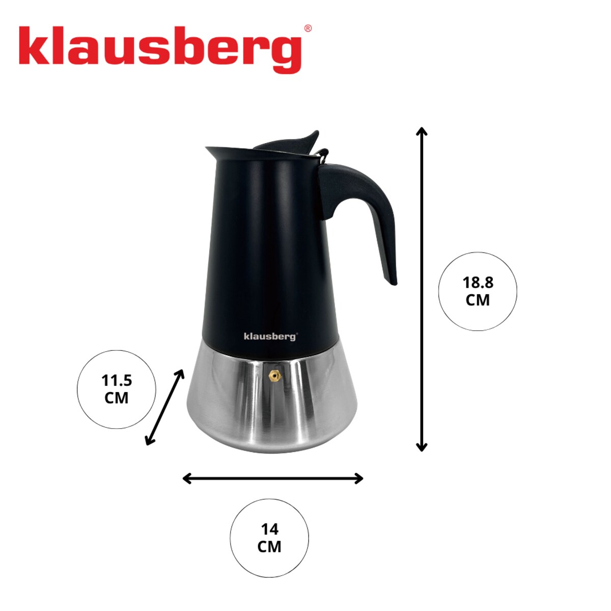Kawiarka espresso kafeterka ciśnieniowa KLAUSBERG 300ml 6 filiżanki