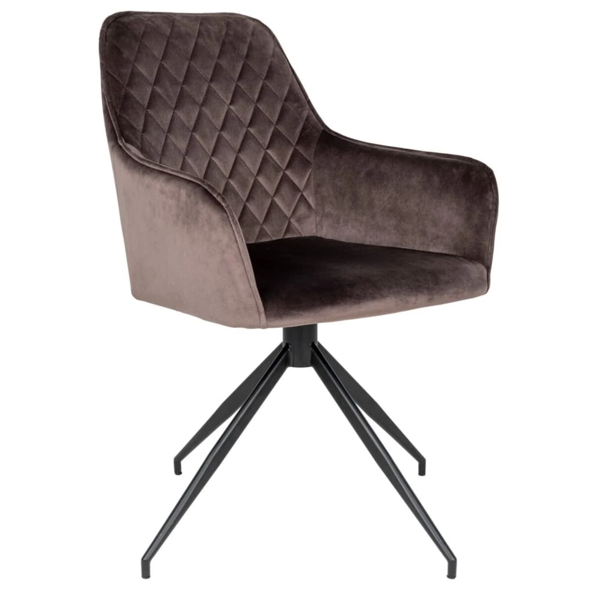 House Nordic Krzesło stołowe Ava, obrotowe, szarobrązowe