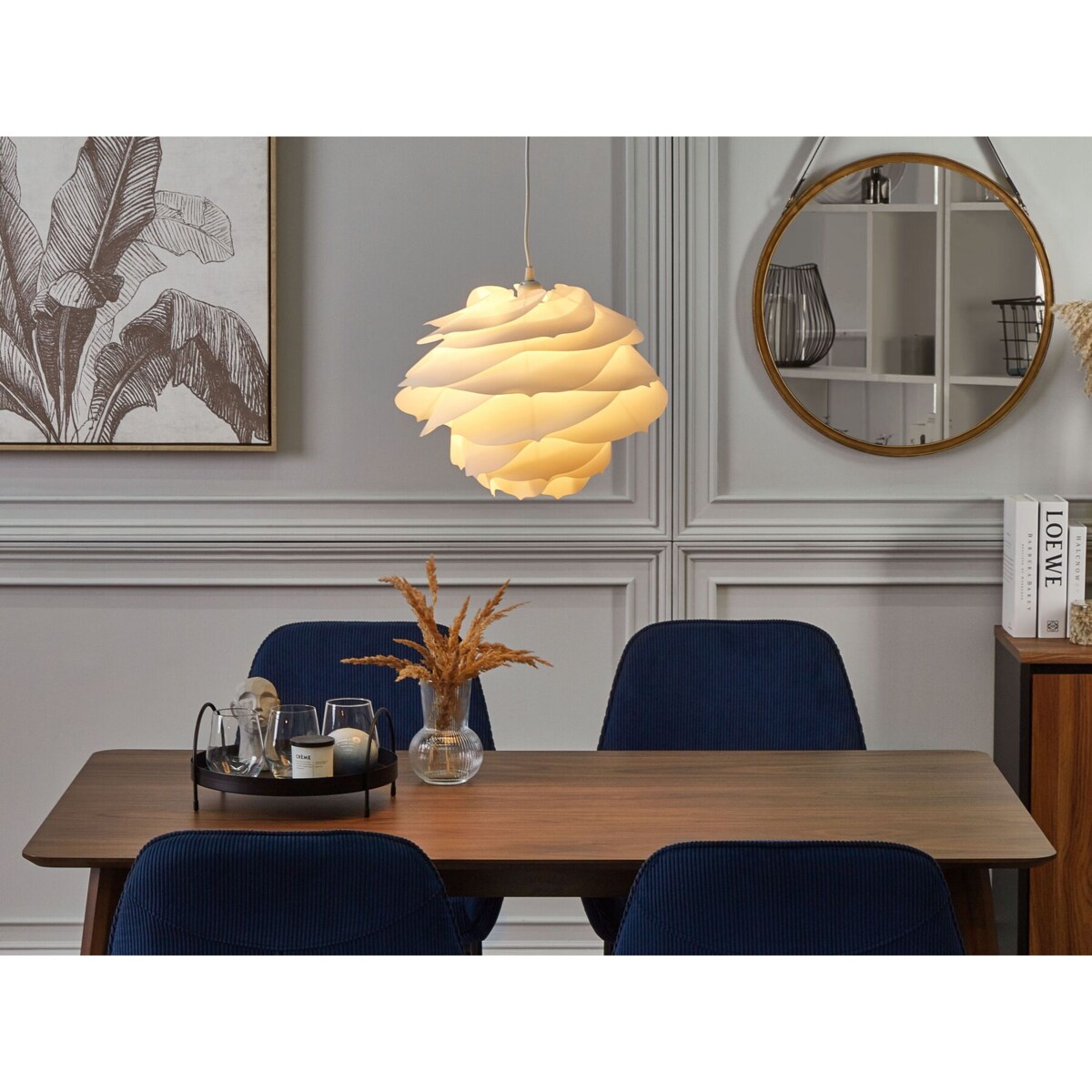 Lampa wisząca biała NILE