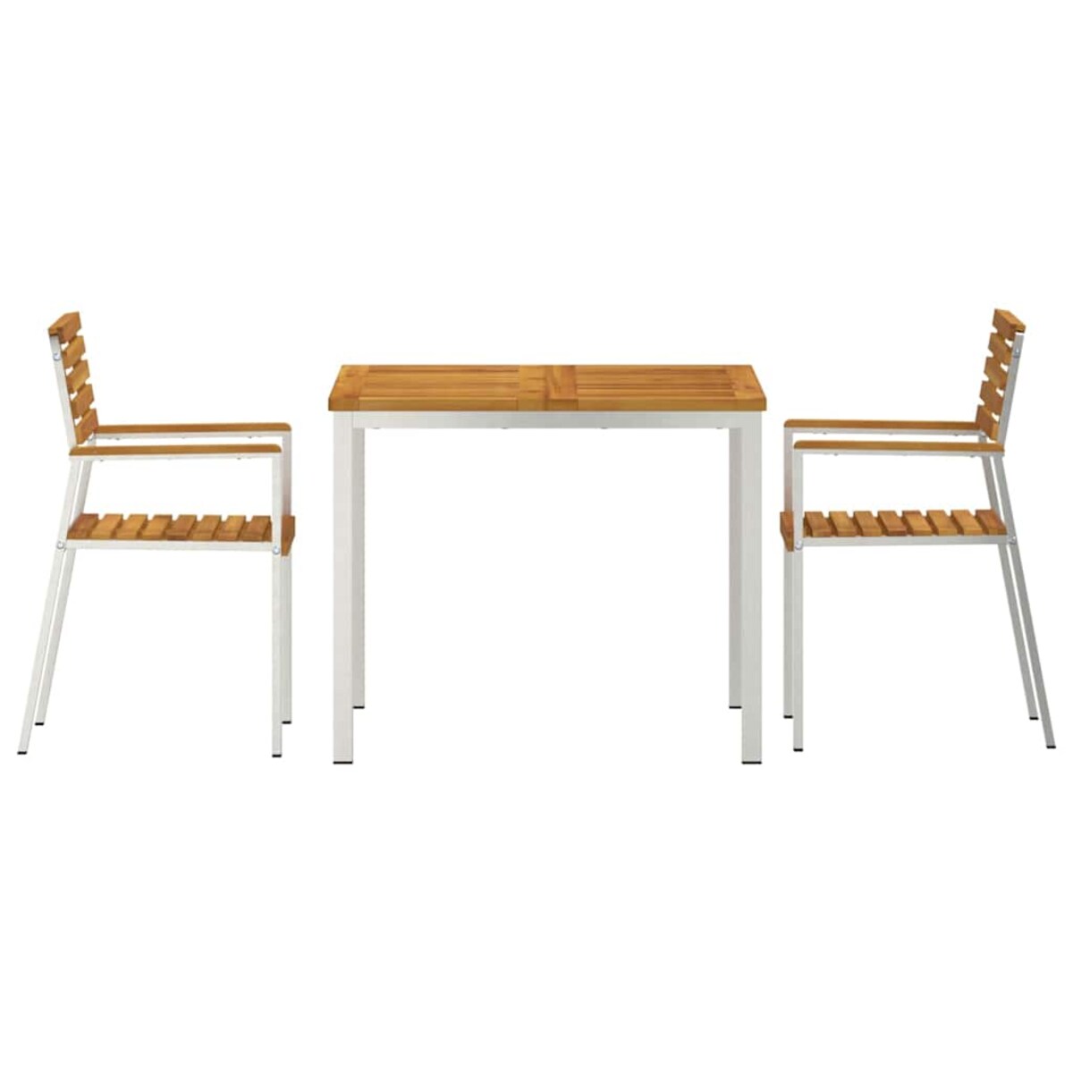 vidaXL Zestawdojedzeniawogrodzie 3 pcs Brązowy DrewnoAkacjowe