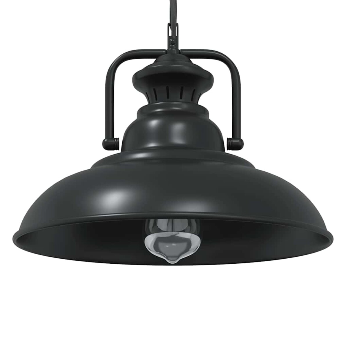vidaXL Lampa wisząca E27 Czarna Ø 31 cm Żelazo