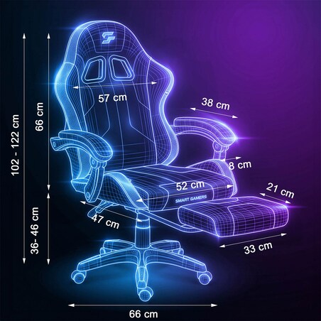 Fotel gamingowy obrotowy podnóżek dla gracza Sofotel Lokar czarny