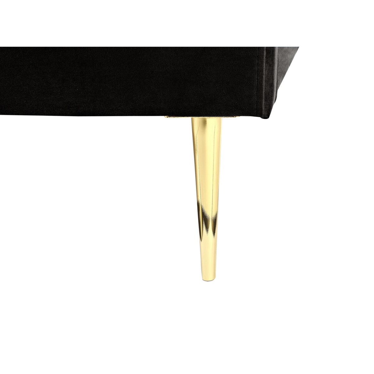 Łóżko welurowe 160 x 200 cm czarne FLAYAT