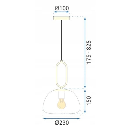 Lampa Wisząca Szklana Mleczna Złota Biała Toolight