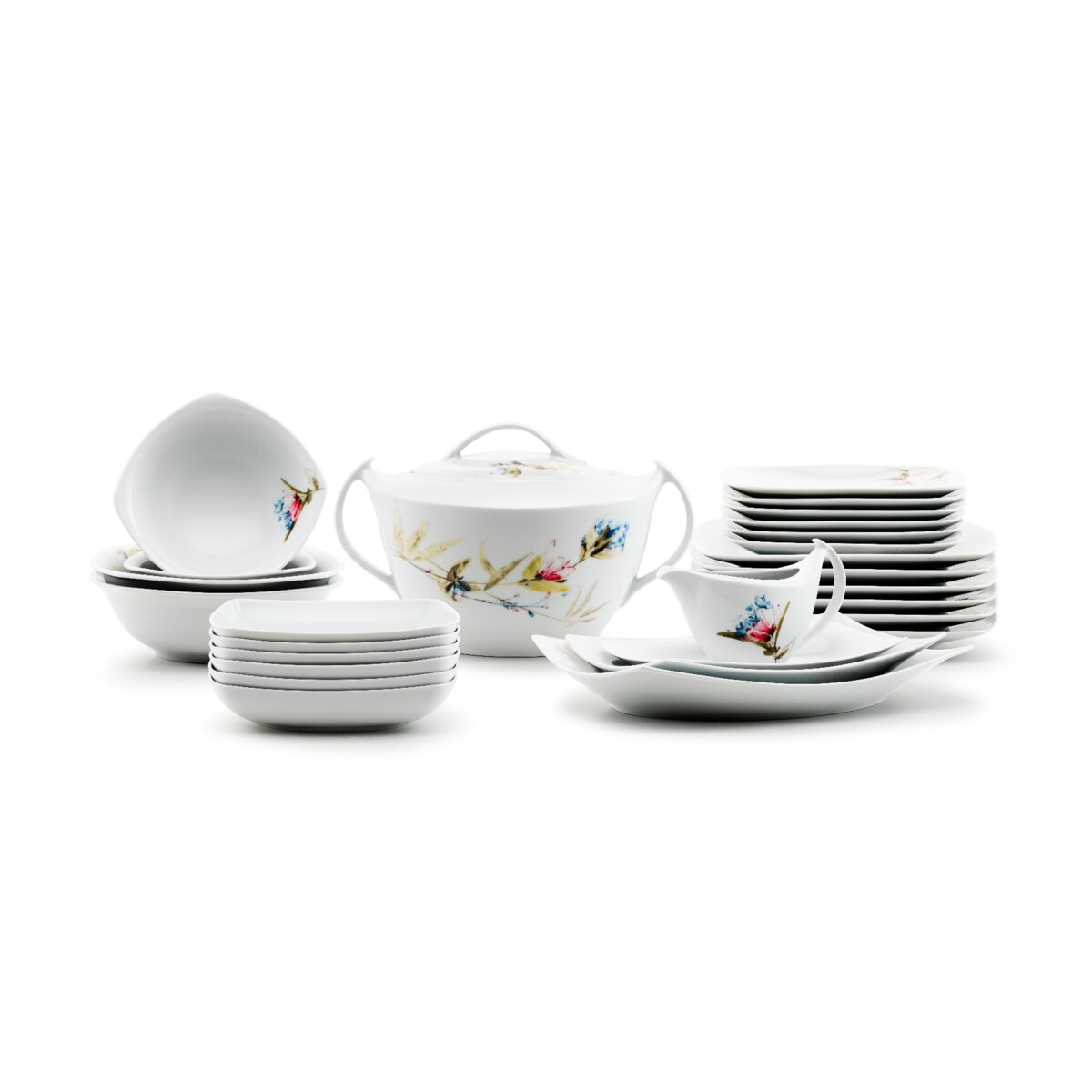 Zestaw obiadowo-kawowy dla 6 osób 30 el. Akcent Letni Czar G860