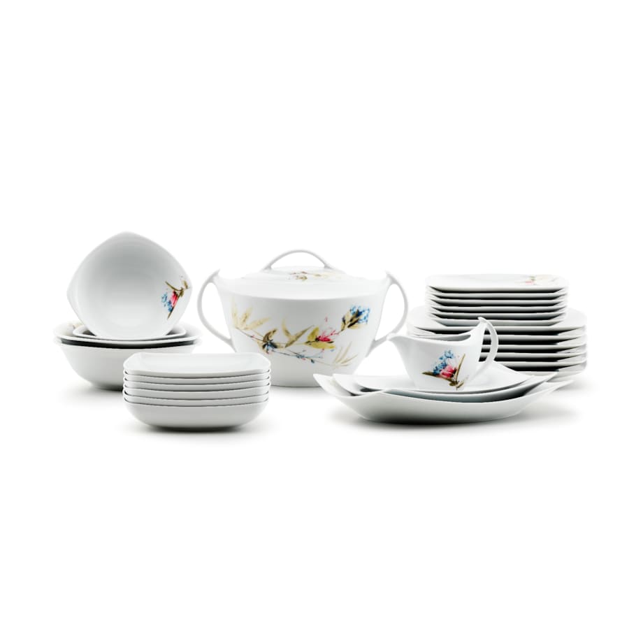 Zestaw obiadowo-kawowy dla 6 osób 30 el. Akcent Letni Czar G860