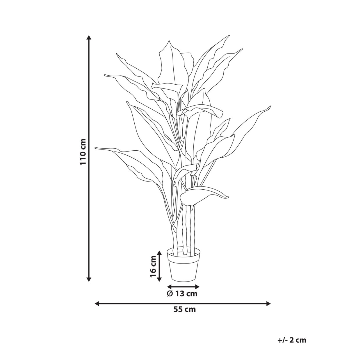 Sztuczna roślina doniczkowa 110 cm DIEFFENBACHIA