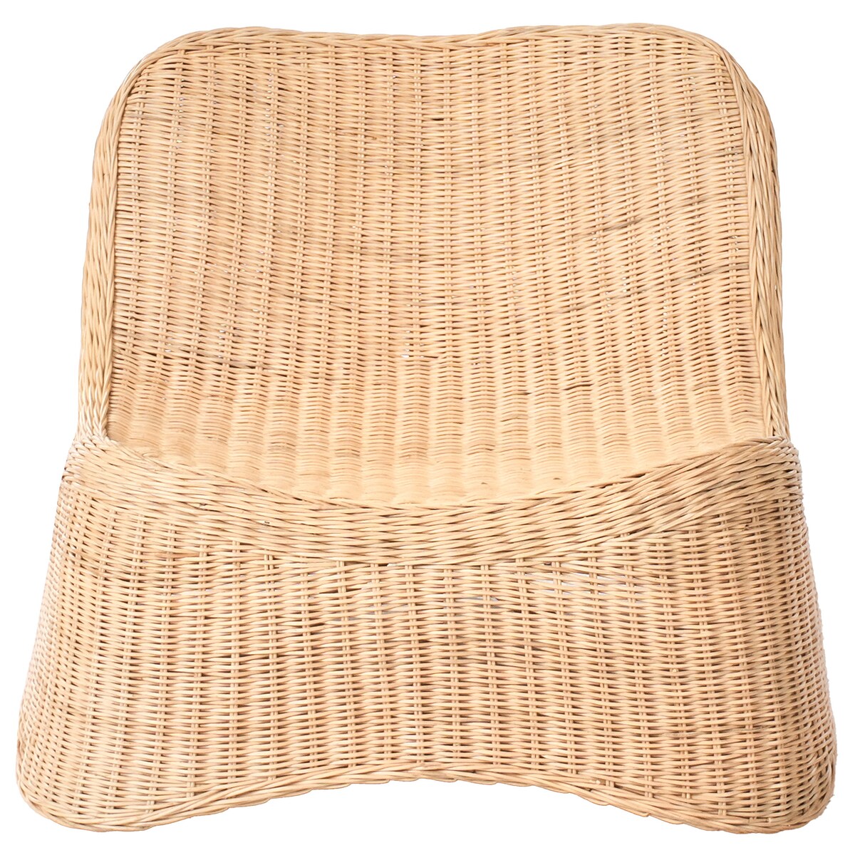 Fotel ogrodowy z otomaną AIGANI Rattan Naturalny