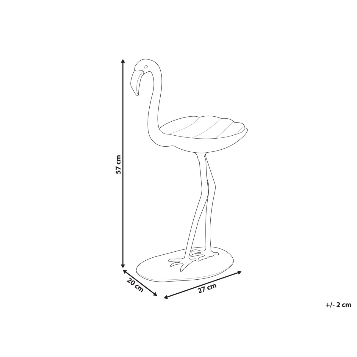 Figurka flaming złota SANEN