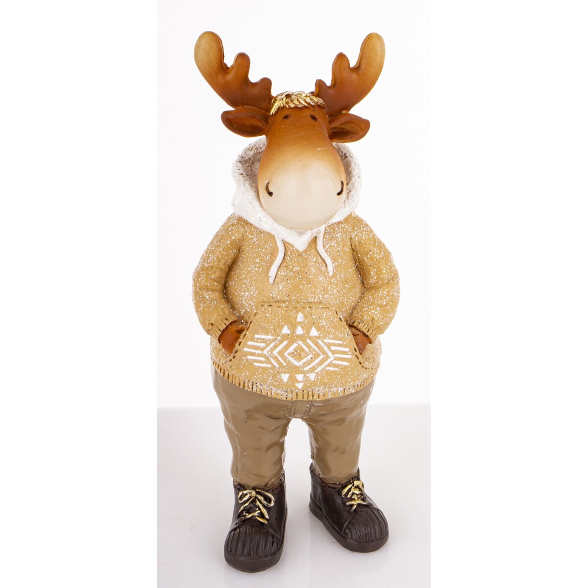 Figurka - łoś 20x8x6,5 cm ALCE w bluzie z kapturem