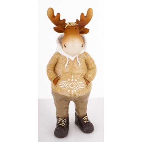 Figurka - łoś 20x8x6,5 cm ALCE w bluzie z kapturem