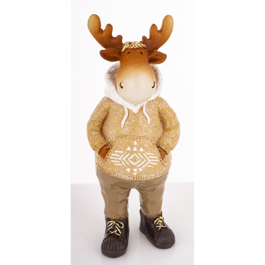 Figurka - łoś 20x8x6,5 cm ALCE w bluzie z kapturem