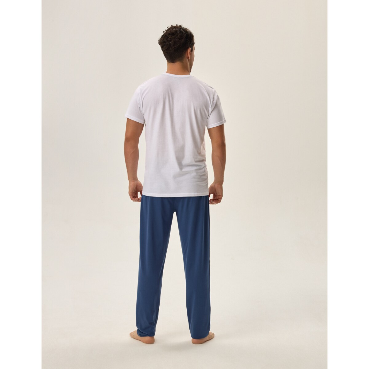 Piżama Head 41918-00X Biało-Niebieska Biało-Niebieski, M