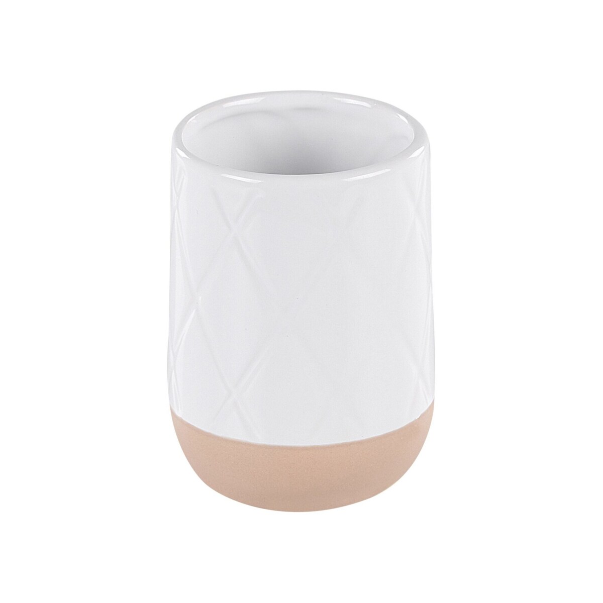 4-częściowy zestaw akcesoriów łazienkowych ceramiczny biały LEBU