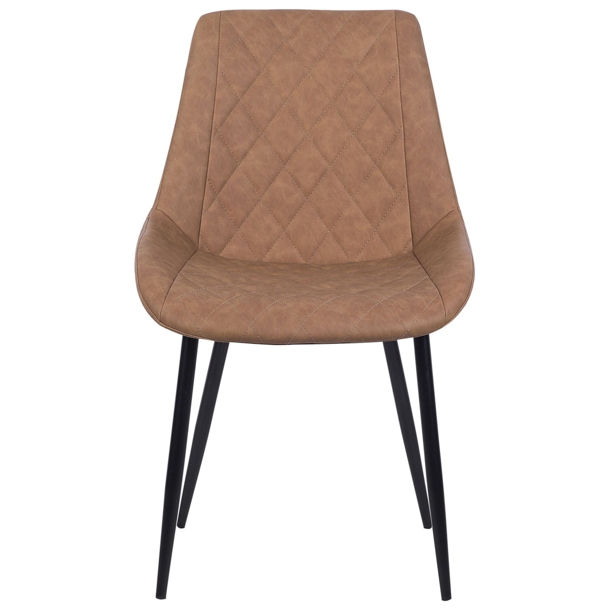 Zestaw 2 krzeseł do jadalni MARIBEL Ekoskóra Złoty brąz