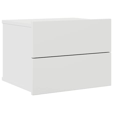 vidaXL Szafka nocna, biała, 40x30x30 cm, materiał drewnopochodny
