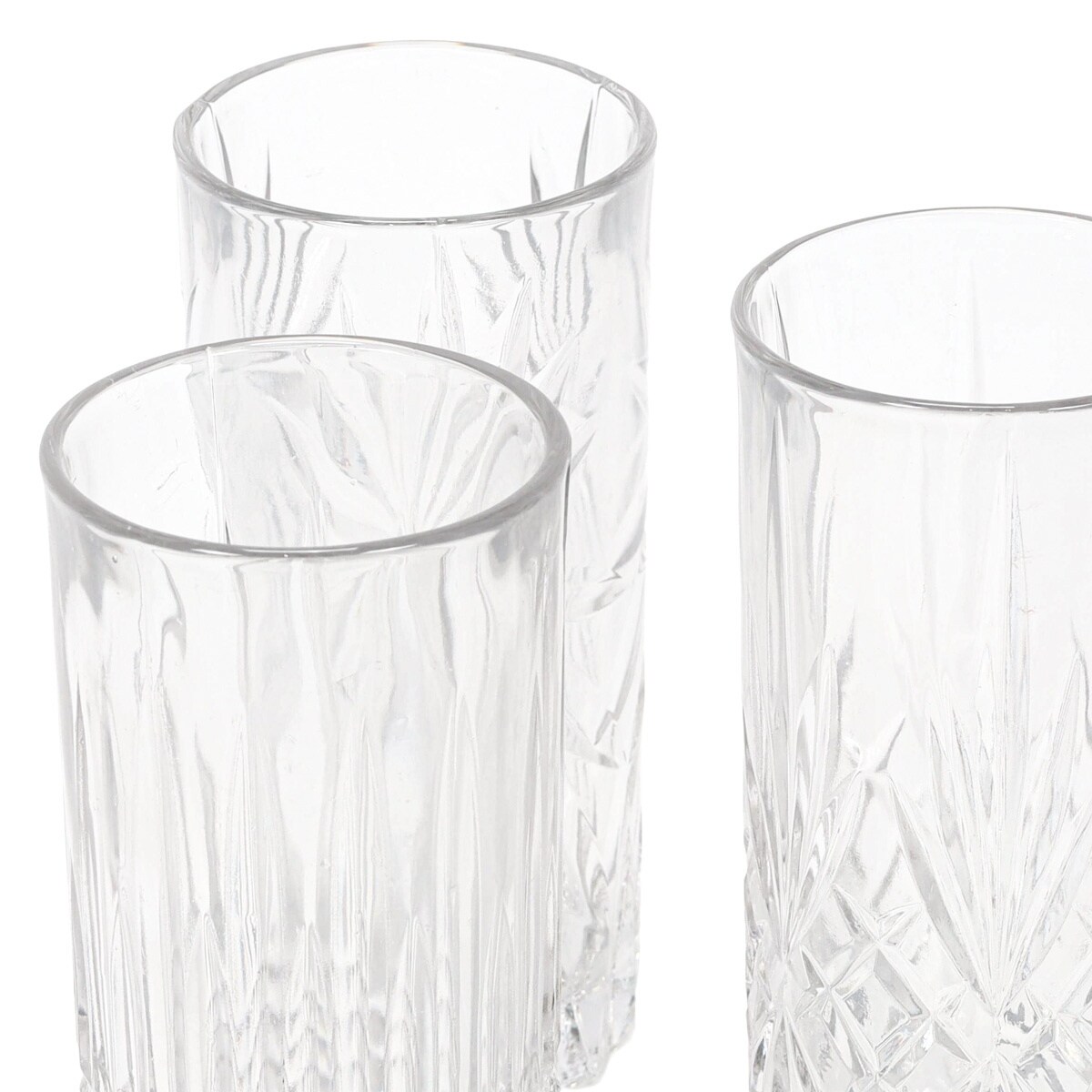 Zestaw 3 szklanek we wzory, 380 ml