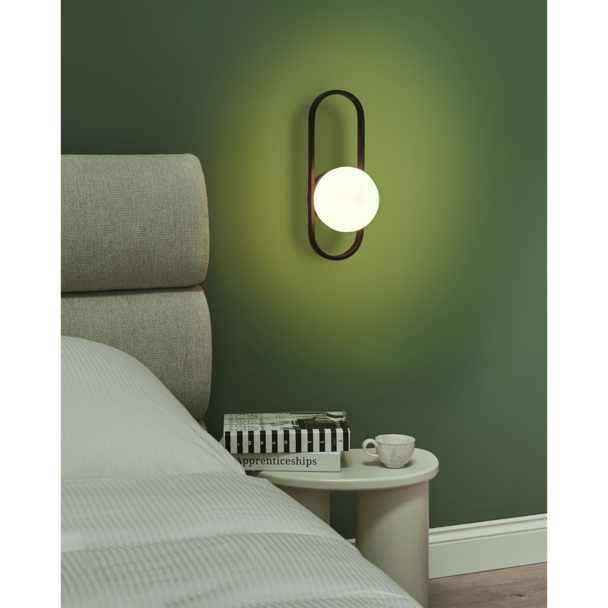 Lampa ścienna VARDI Czarny Metal