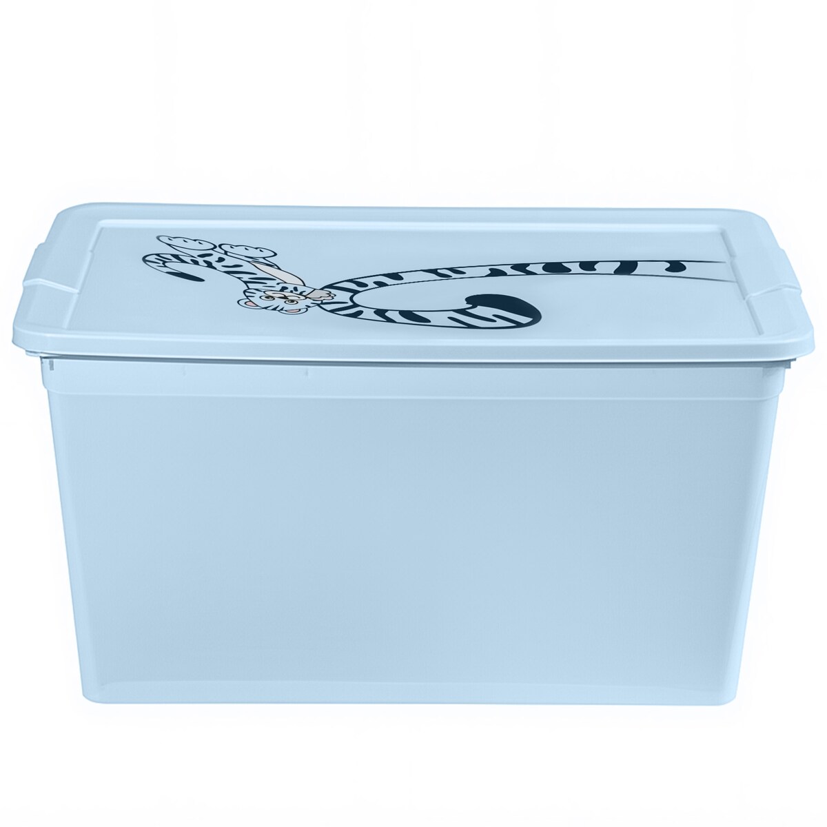 Pojemnik Plastikowy Na Zabawki Z Pokrywą 15 L Zamykany Do Pokoju Dzieci Niebieski