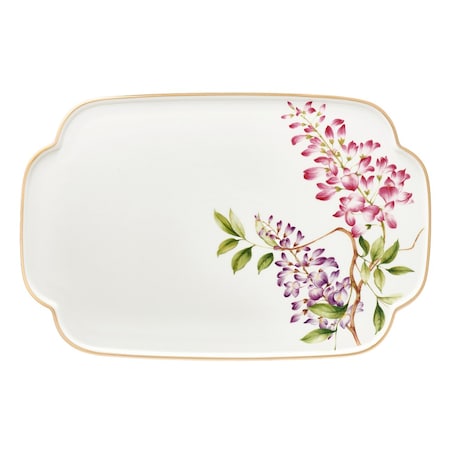 VILLA ITALIA Patera do ciasta porcelanowa Talerz 31,5 x 20,5 cm SENSUAL GARDEN