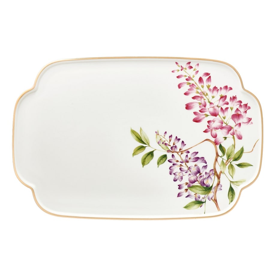 VILLA ITALIA Patera do ciasta porcelanowa Talerz 31,5 x 20,5 cm SENSUAL GARDEN