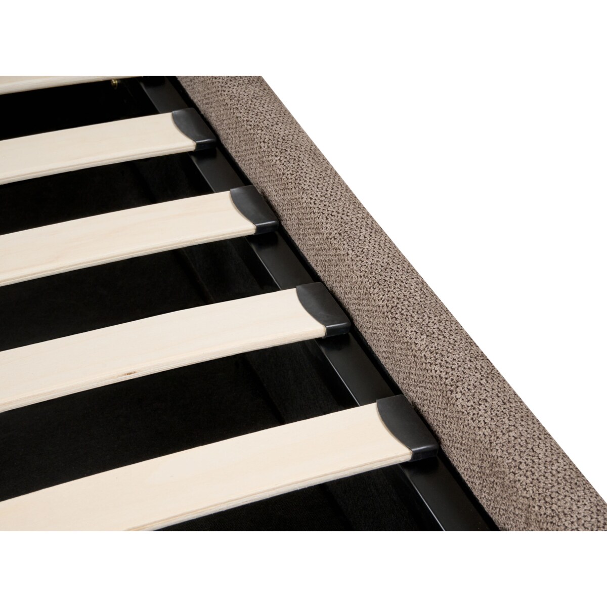 Łóżko z pojemnikiem TARASCON 140 x 200 cm Beżowoszary